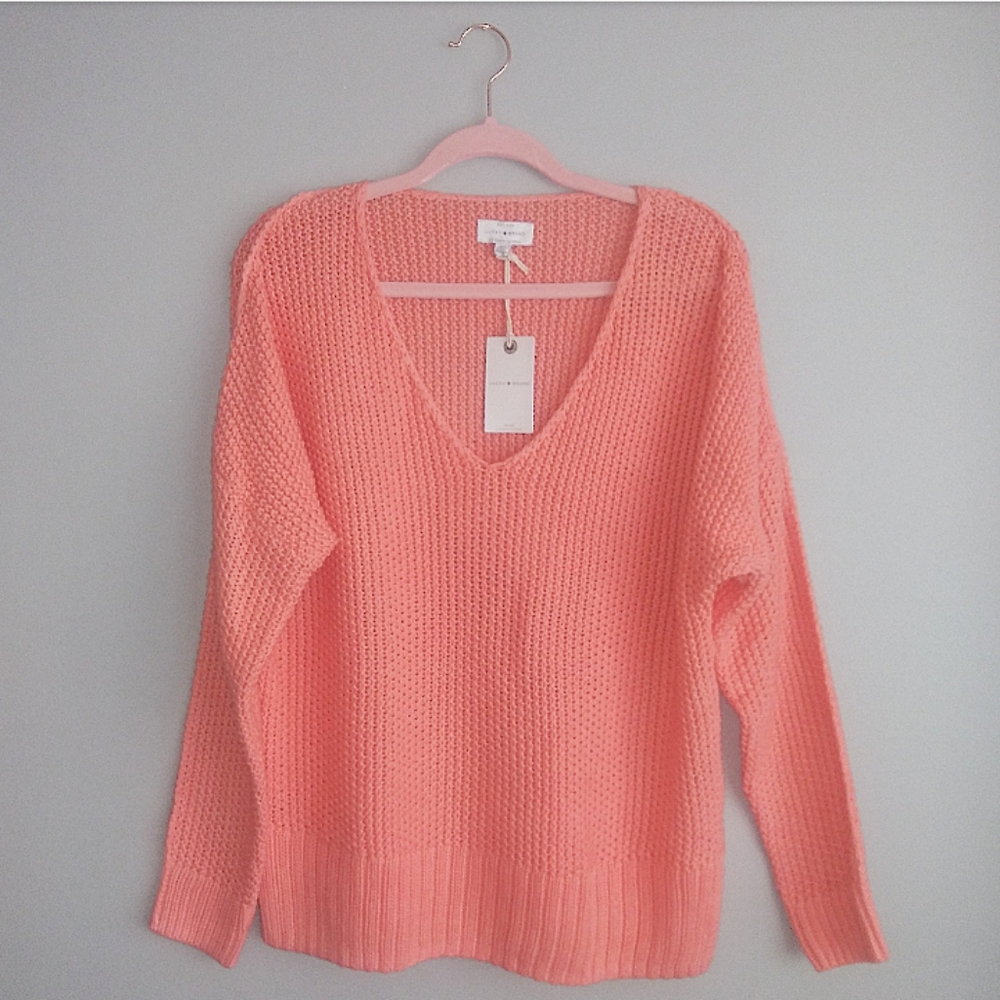 NWT Lucky Brand Coral Sweater